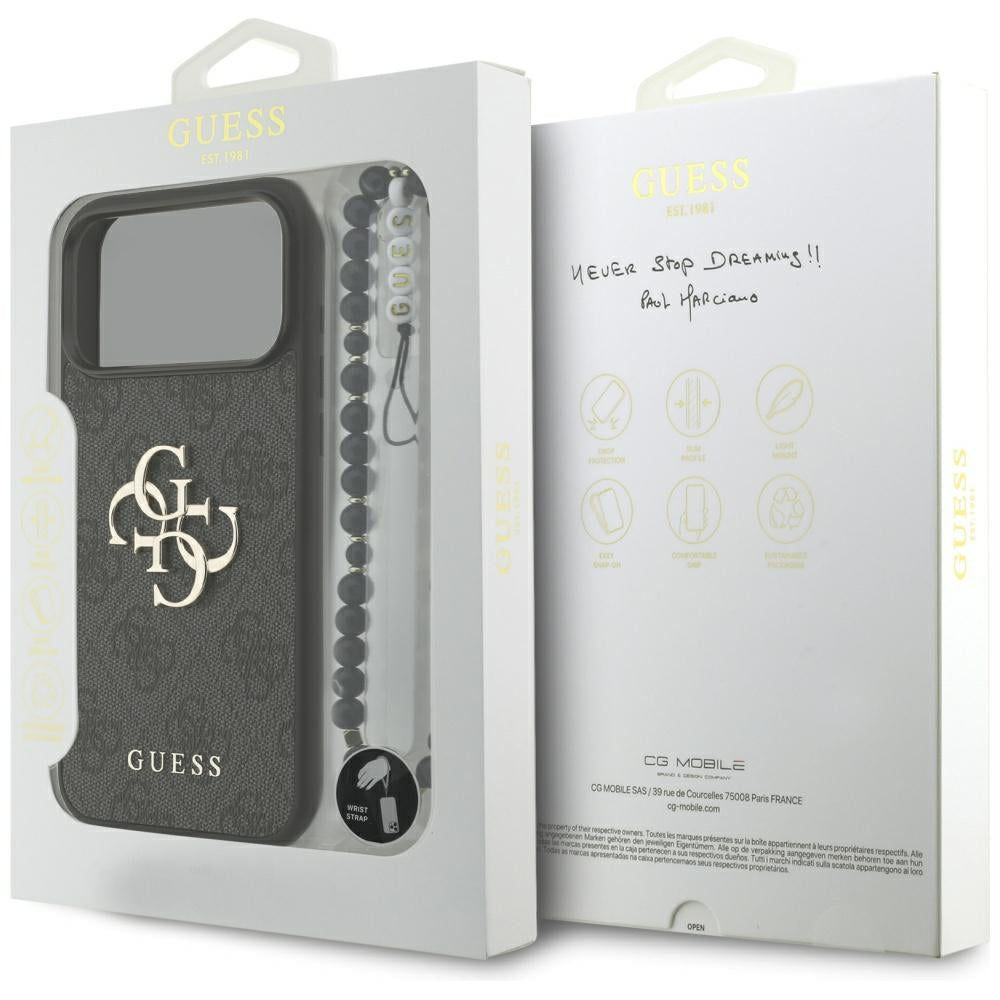 Guess 4G Strap 4G Classic Logo Case til iPhone 17 Pro Max - sort