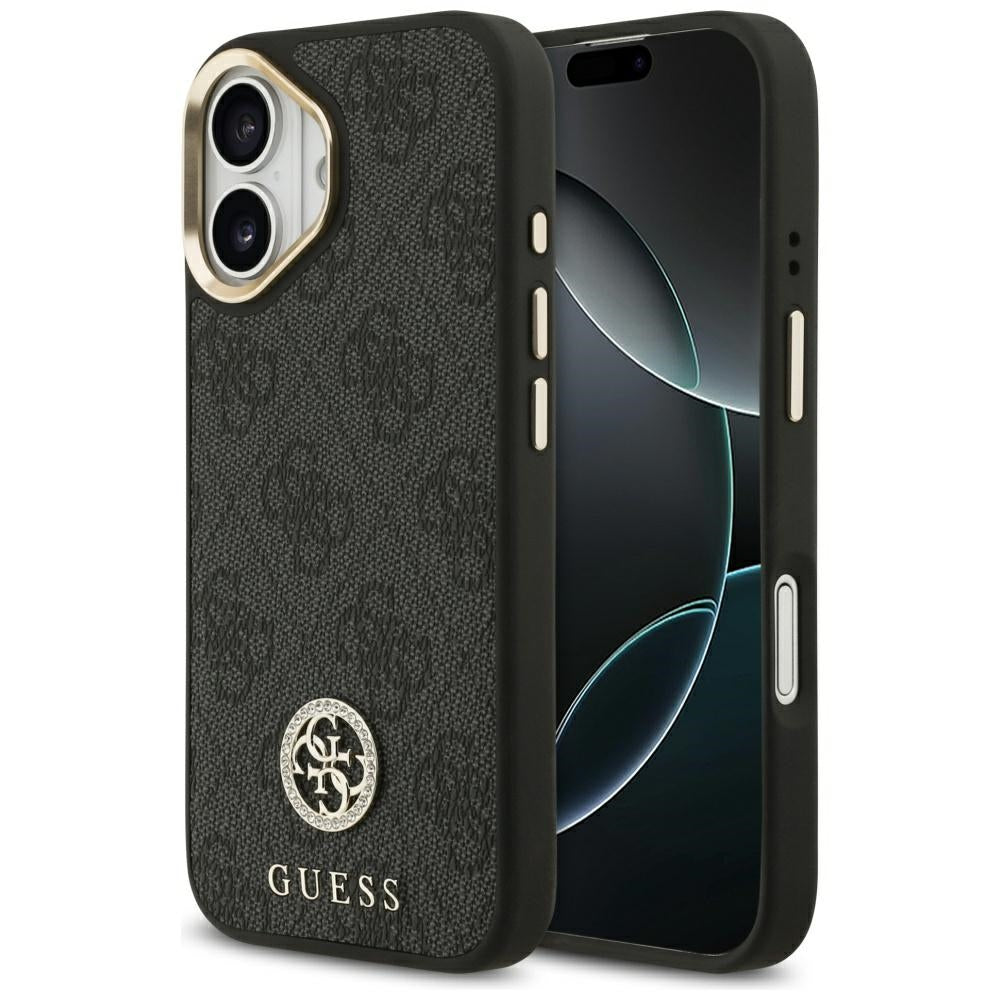 Guess 4G Strass Logo MagSafe-hylster til iPhone 17 - sort
