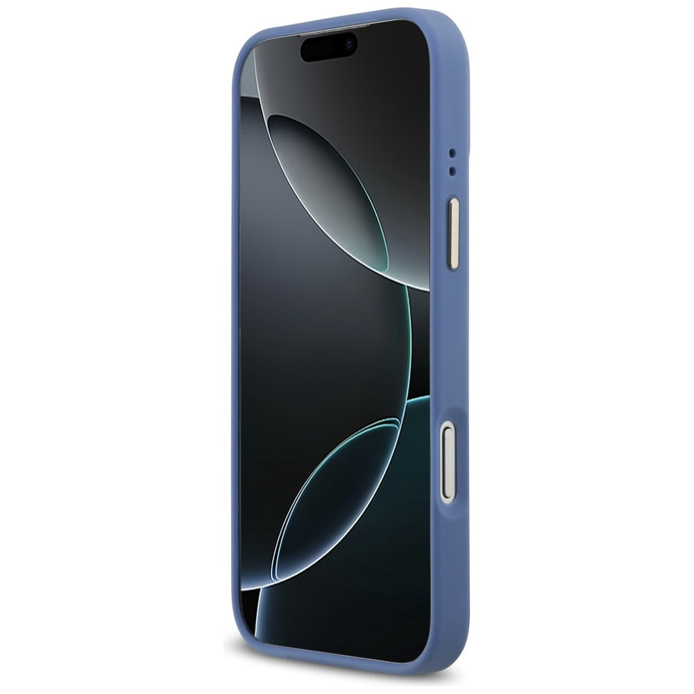 Guess 4G Strass Logo MagSafe Case til iPhone 17 Pro Max - Blå