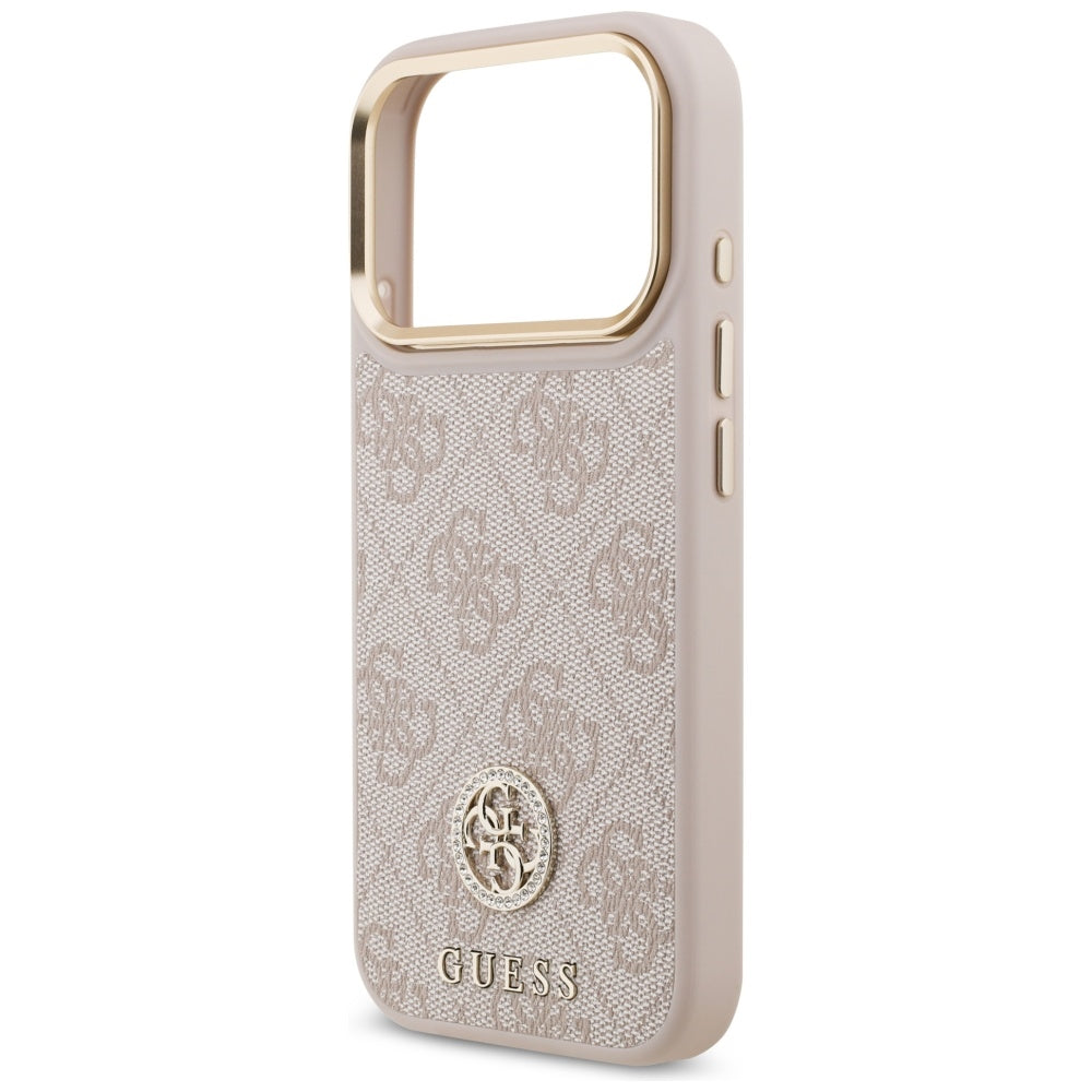 Guess 4G Strass Logo MagSafe Case til iPhone 17 Pro - Pink
