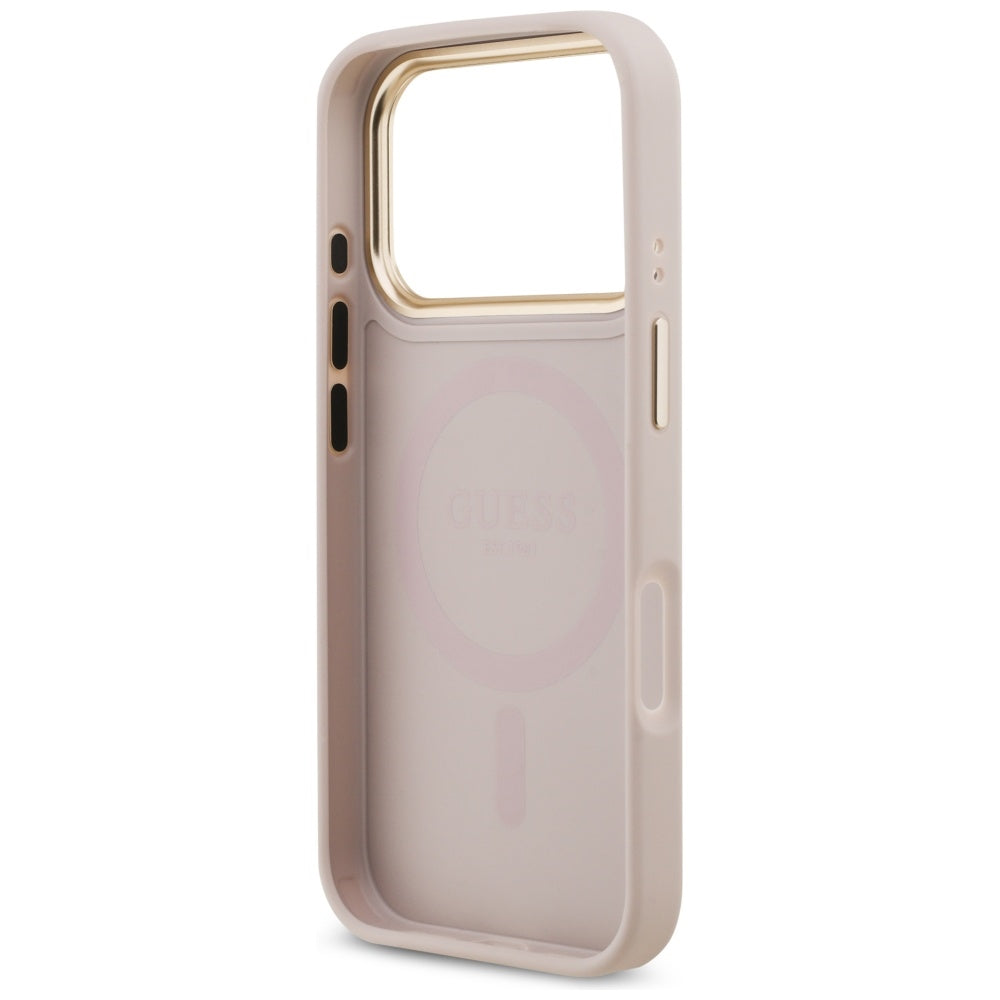 Guess 4G Strass Logo MagSafe Case til iPhone 17 Pro - Pink