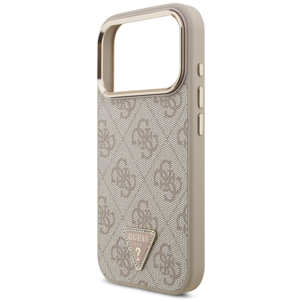 Guess 4G Triangle Logo MagSafe Case for iPhone 17 Pro - Rose Gold