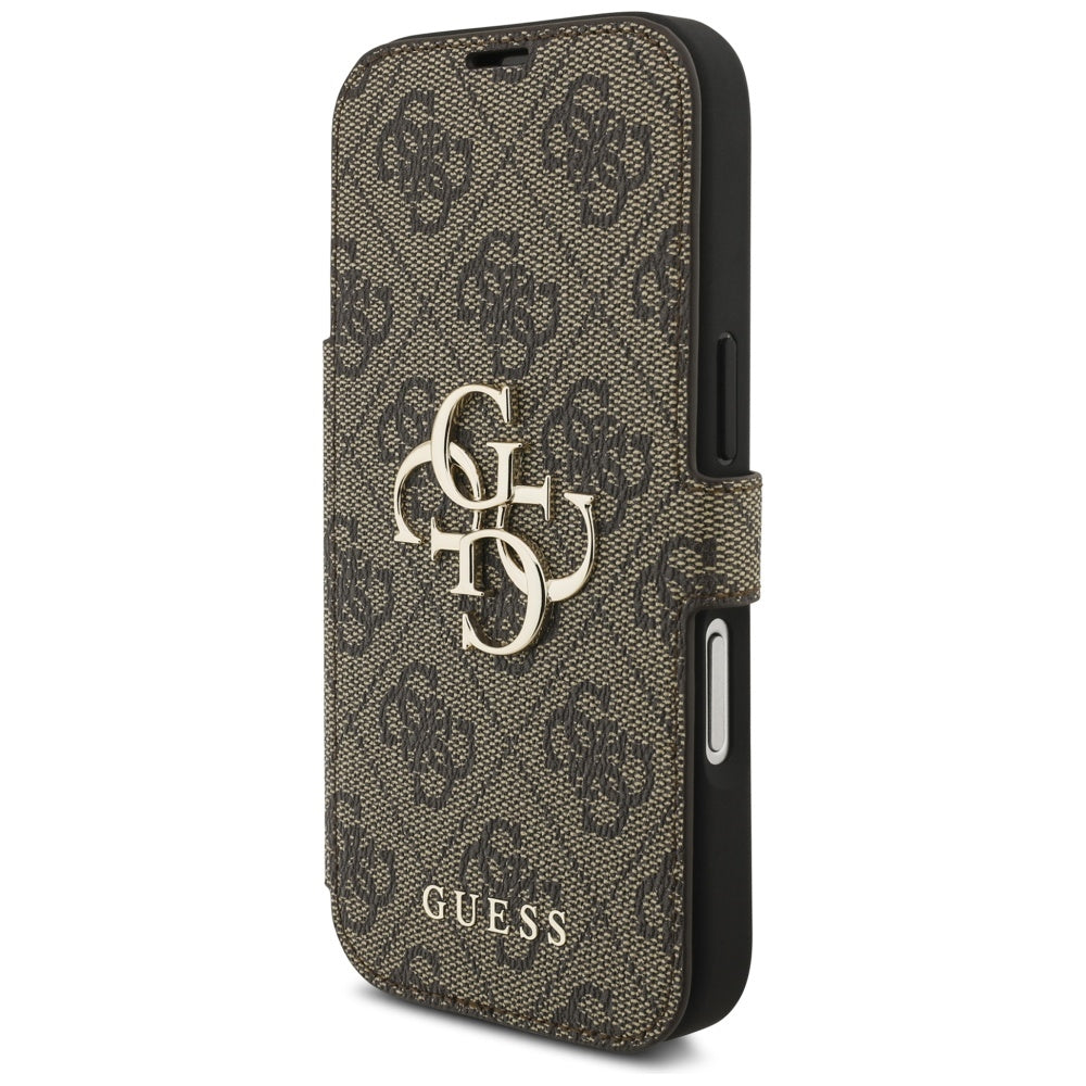 Guess Book 4G Metal Logo Case til iPhone 17 Pro - Brunt