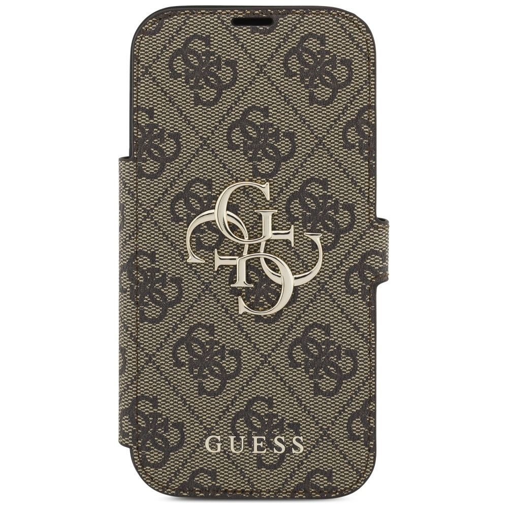 Guess Book 4G Metal Logo Case til iPhone 17 Pro - Brunt