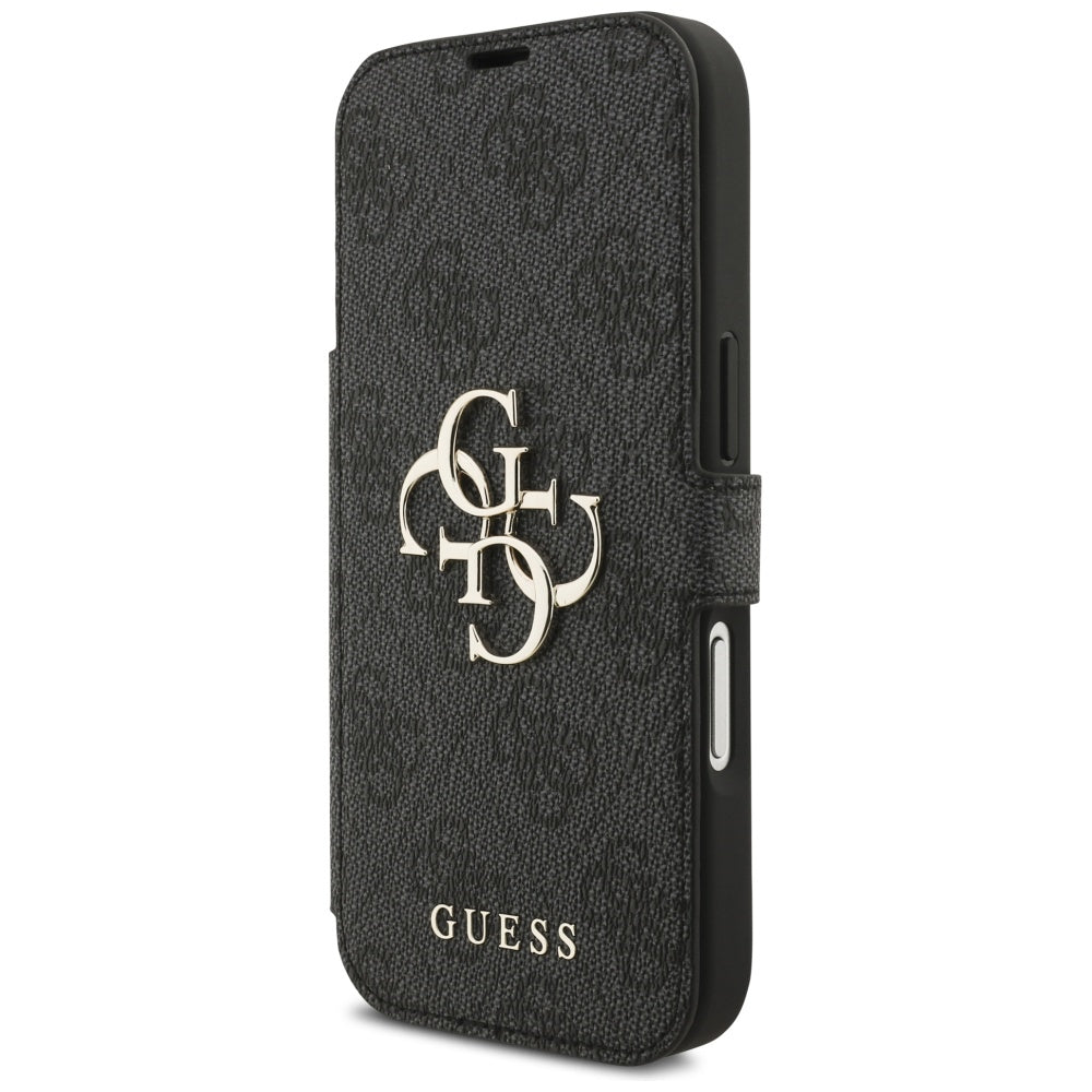 Guess Book 4G Metal Logo Case til iPhone 17 Pro - sort