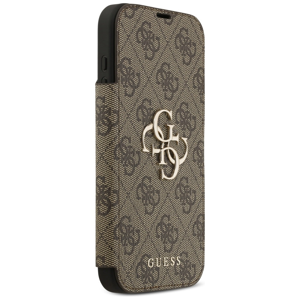 Guess Book 4G Metal Logo Case til iPhone 17 Pro Max - Brunt