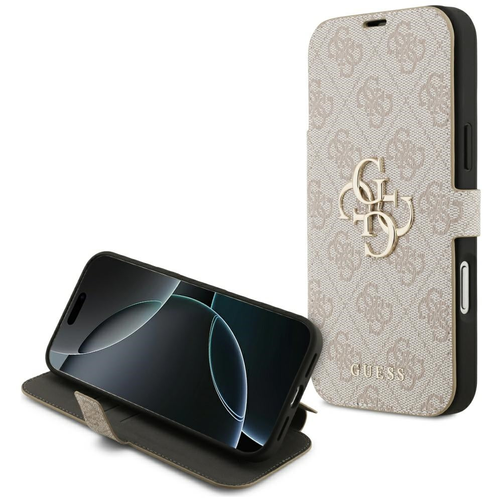Guess Book 4G Metal Logo Case for iPhone 17 Pro Max - Pink