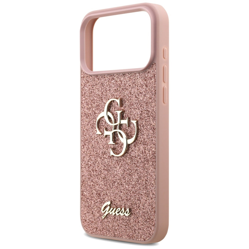 Guess Fixed Glitter Big 4G Case til iPhone 17 Pro Max - Pink