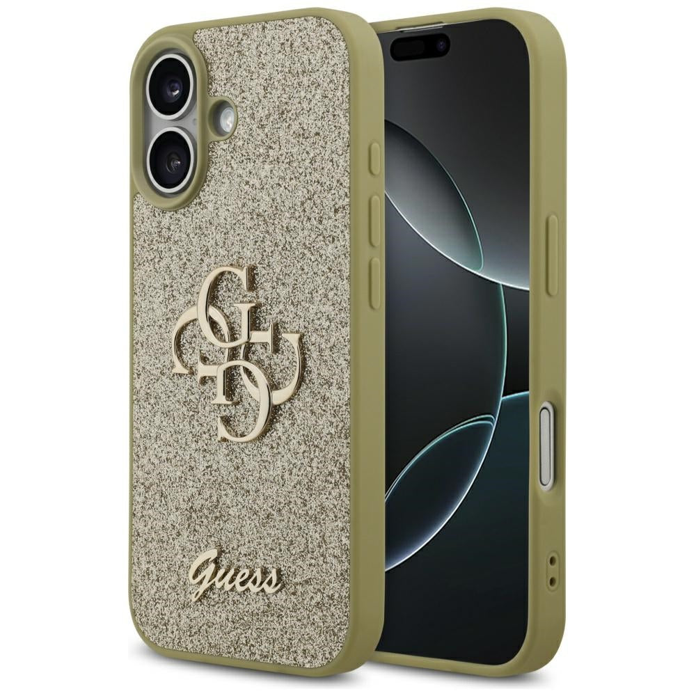 Guess Fixed Glitter Big 4G case til iPhone 17 - guld
