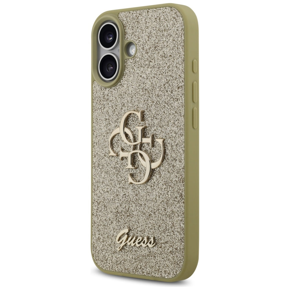 Guess Fixed Glitter Big 4G case til iPhone 17 - guld