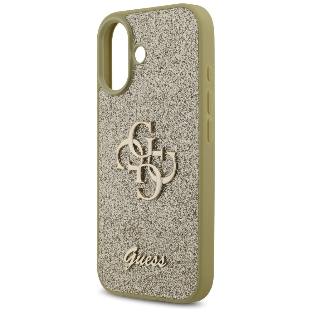 Guess Fixed Glitter Big 4G case til iPhone 17 - guld
