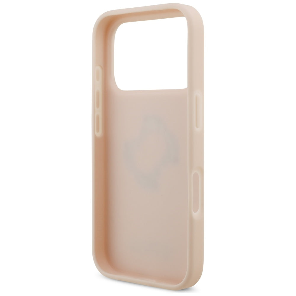 Guess Grained Big 4G & Classic Logo iPhone 17 Pro Case - Pink