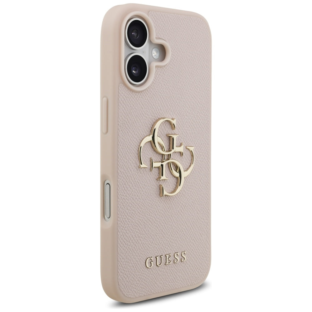 Guess Grained Big 4G & Classic Logo iPhone 17 Case - Pink