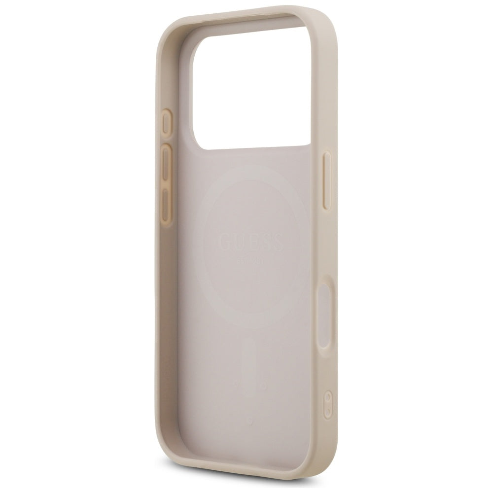 Guess læder 4G Triangle Strass MagSafe Case til iPhone 17 Pro - Pink