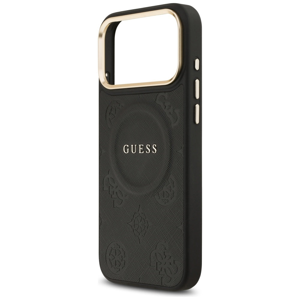 Guess Peony Hot Stamp MagSafe Case til iPhone 17 Pro Max - sort