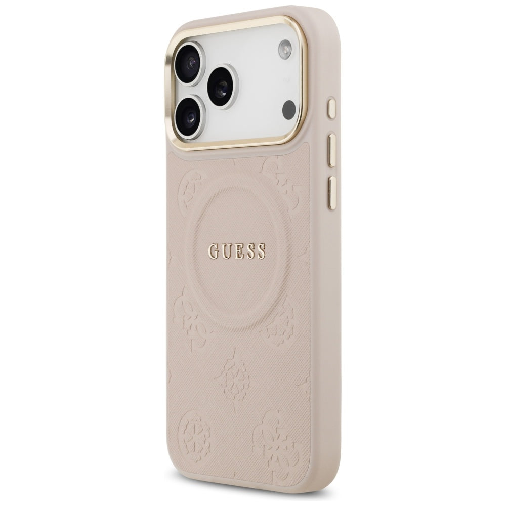 Guess Peony Hot Stamp MagSafe Case til iPhone 17 Pro Max - Pink
