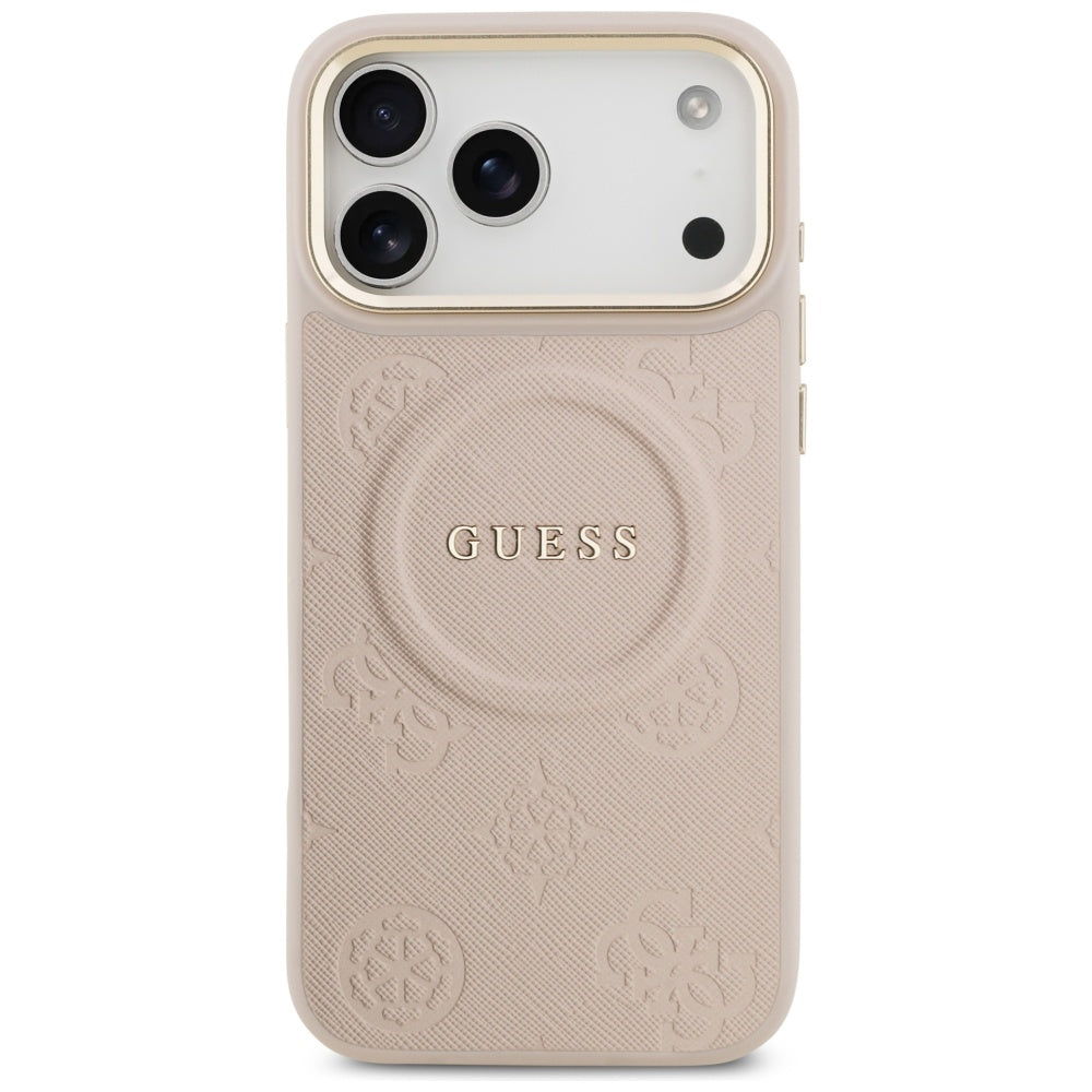 Guess Peony Hot Stamp MagSafe Case til iPhone 17 Pro Max - Pink