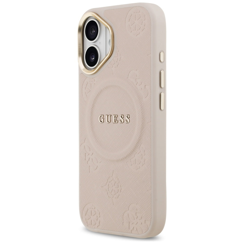 Guess Peony Hot Stamp MagSafe iPhone 17 Case - Pink