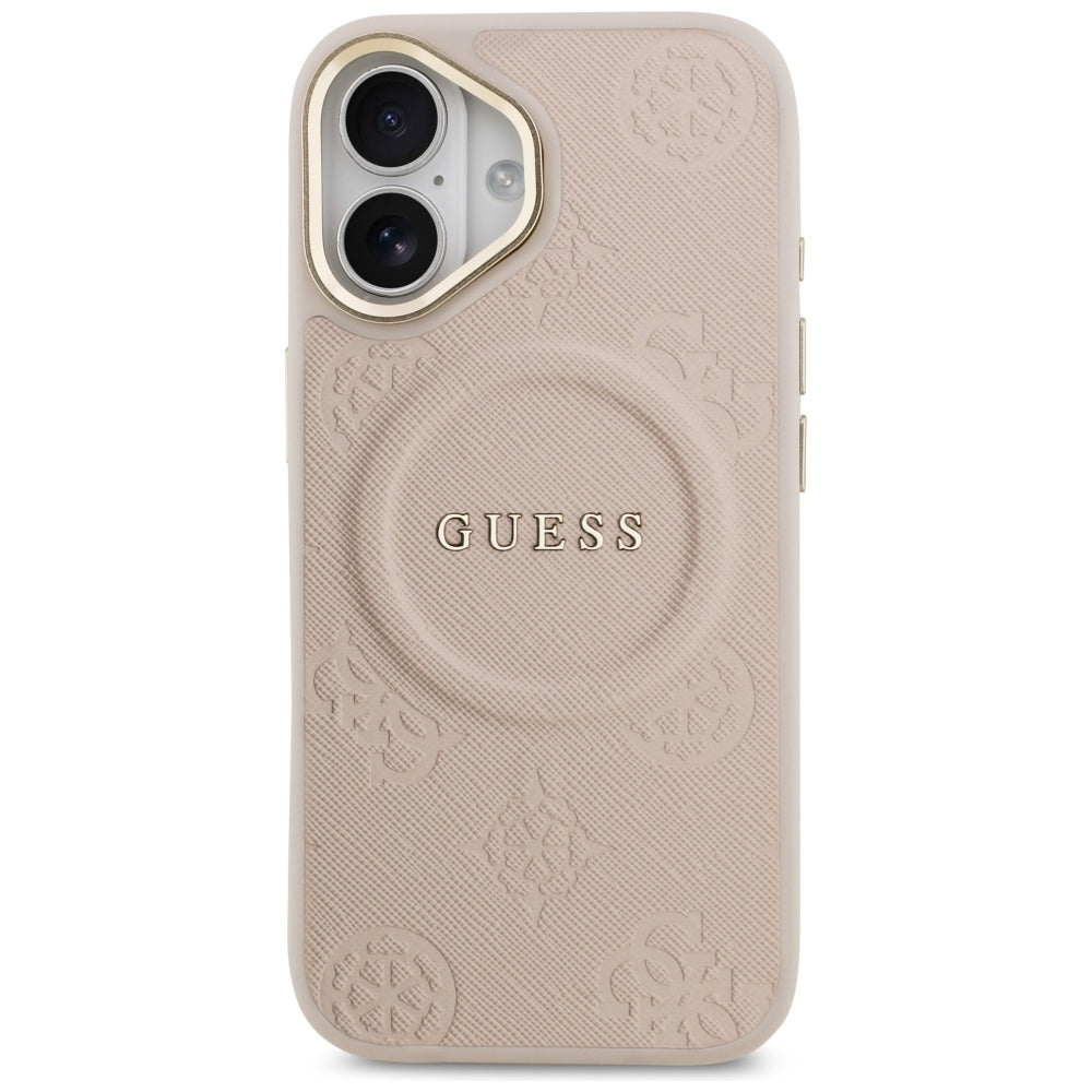 Guess Peony Hot Stamp MagSafe iPhone 17 Case - Pink