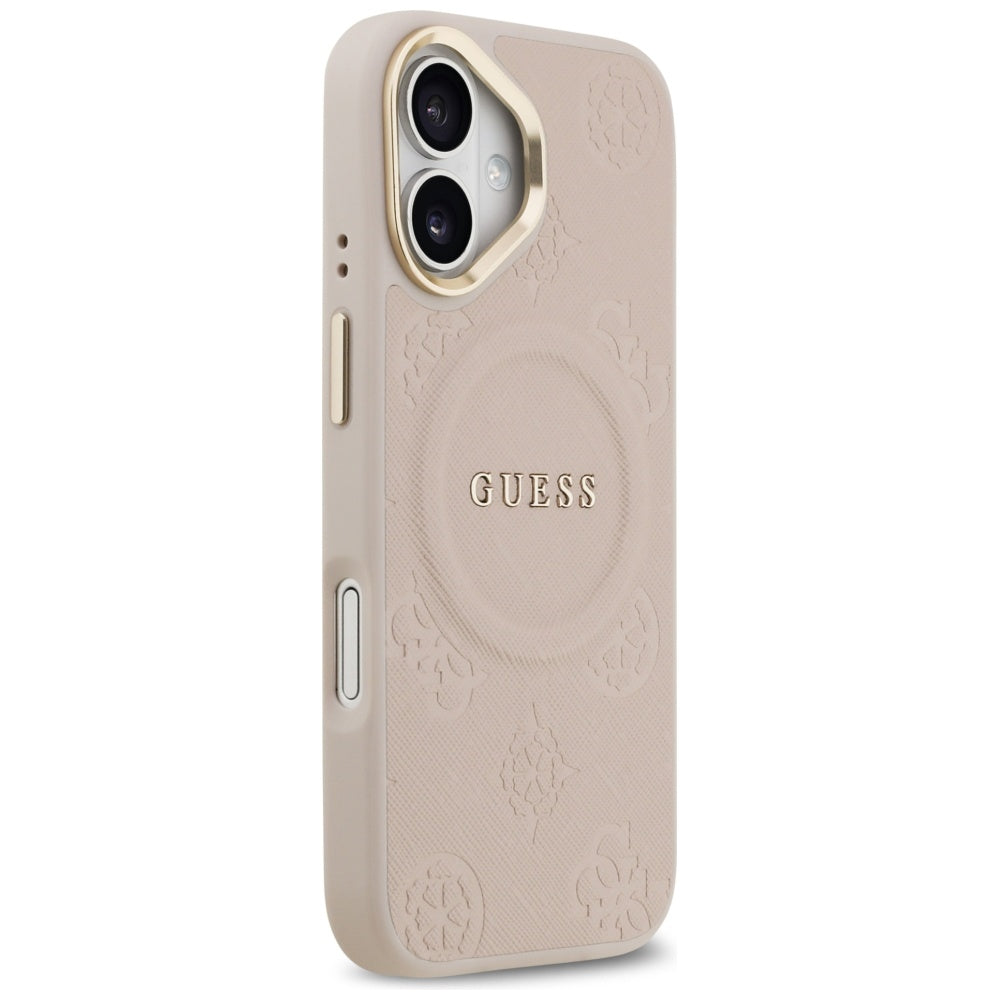 Guess Peony Hot Stamp MagSafe iPhone 17 Case - Pink