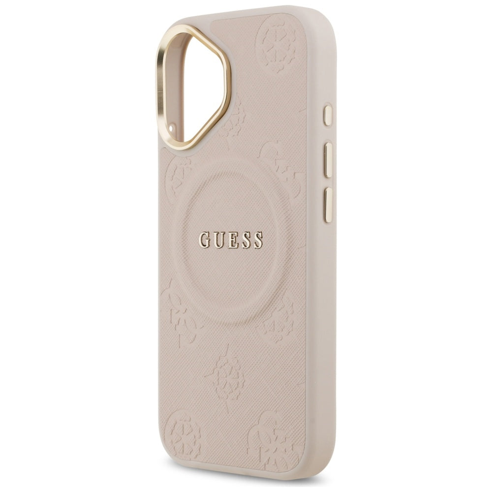 Guess Peony Hot Stamp MagSafe iPhone 17 Case - Pink