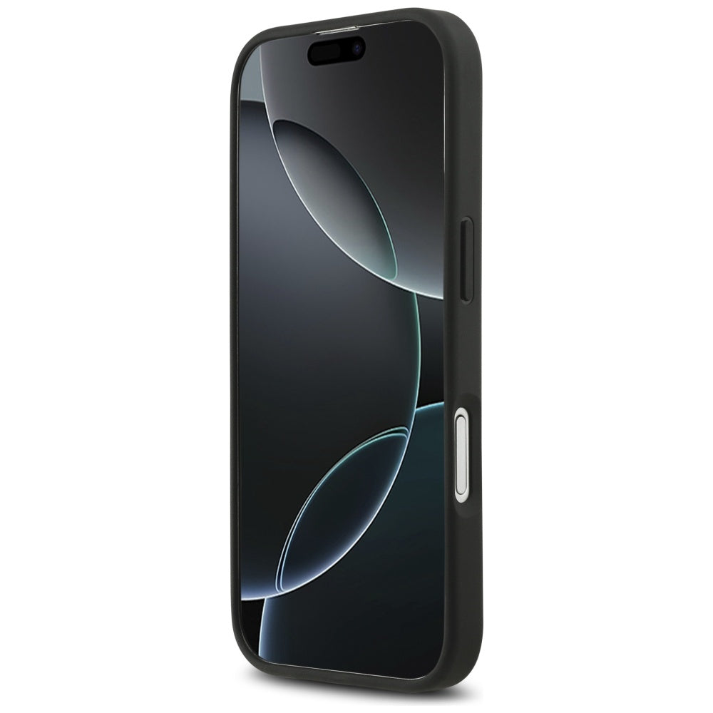 Mercedes læder Large Laurel Leave MagSafe Case til iPhone 17 - sort