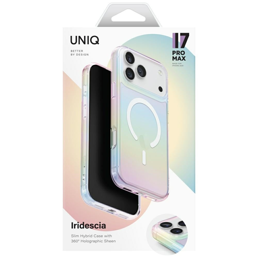 Uniq Iridescia Case til iPhone 17 Pro Max Magclick opladning - flerfarvet
