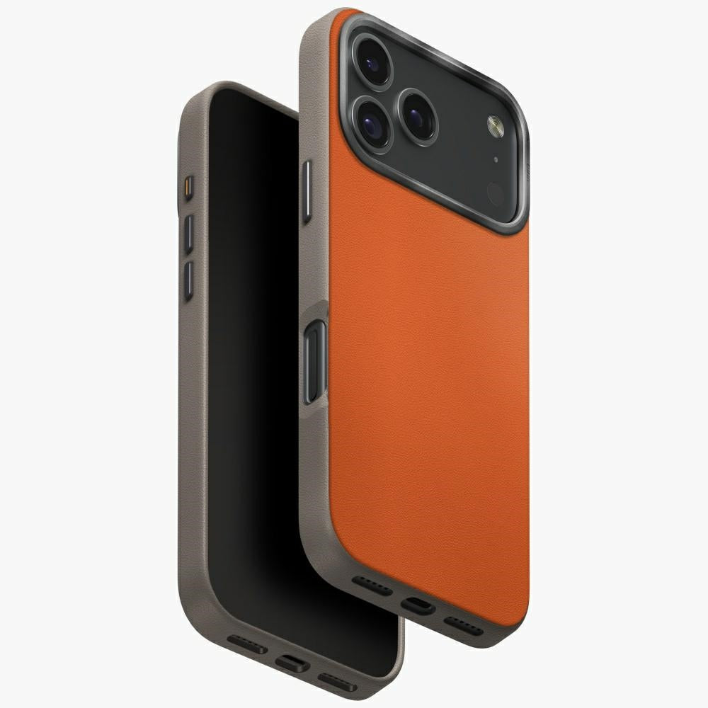 Uniq Lyden DS Case til iPhone 17 Pro Magclick opladning - orange-grå