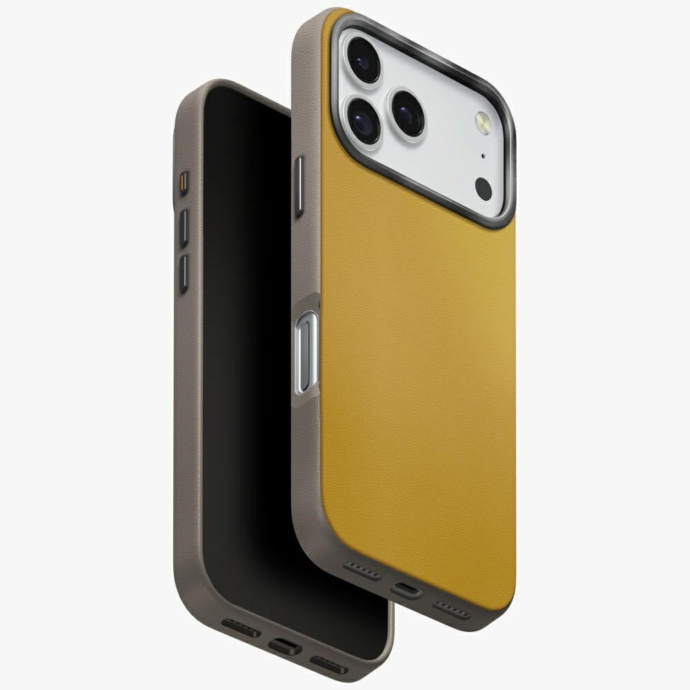 Uniq Lyden DS Case til iPhone 17 Pro Magclick opladning - gul-grå