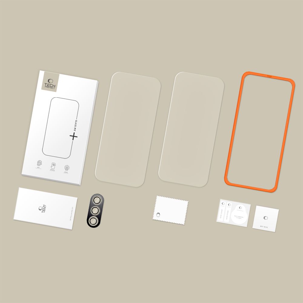 Tech-Protect Easy Set+ 3-pack hærdet glas til Samsung Galaxy S25 FE - gennemsigtigt