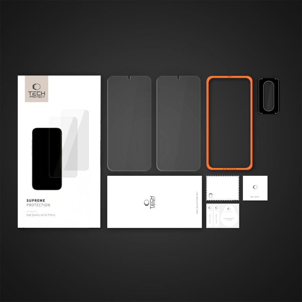 Tech-Protect Supreme Easy 3-pakke af hærdet glas til Samsung Galaxy A17 4G / 5G