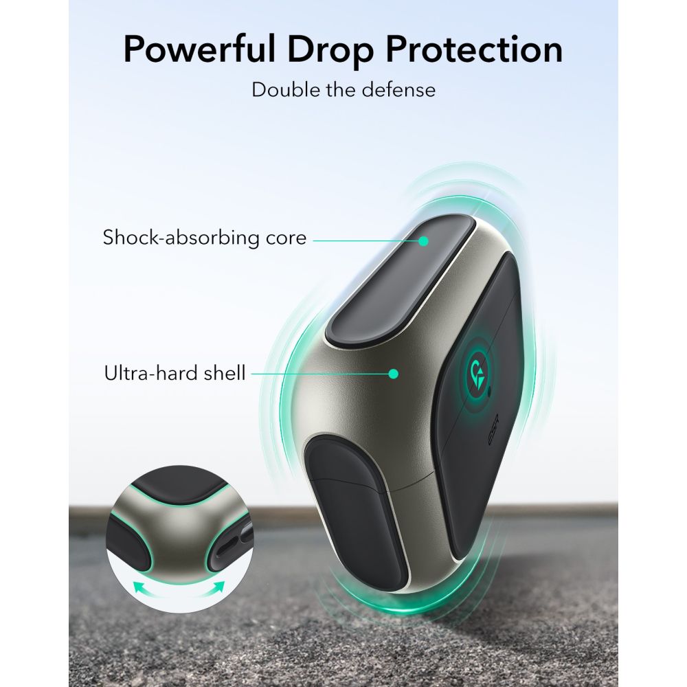 ESR Orbit HaloLock MagSafe Case for AirPods Pro 3 - Gray & Black