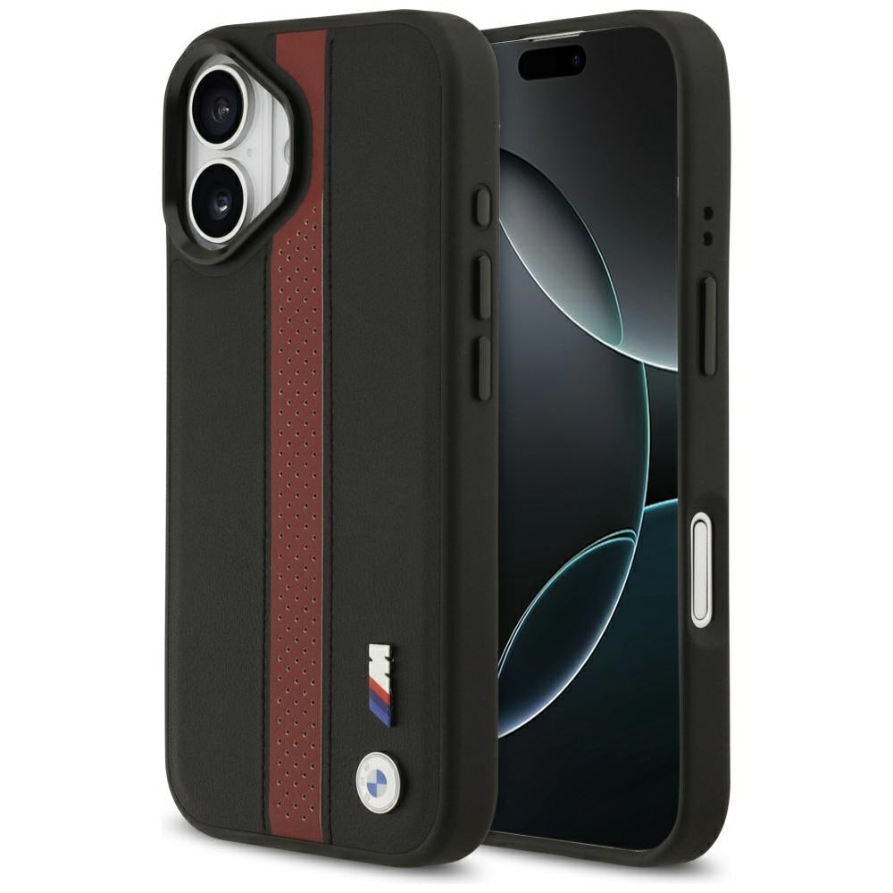 BMW M Perforeret Stripe Logo MagSafe Case til iPhone 17 - Rød