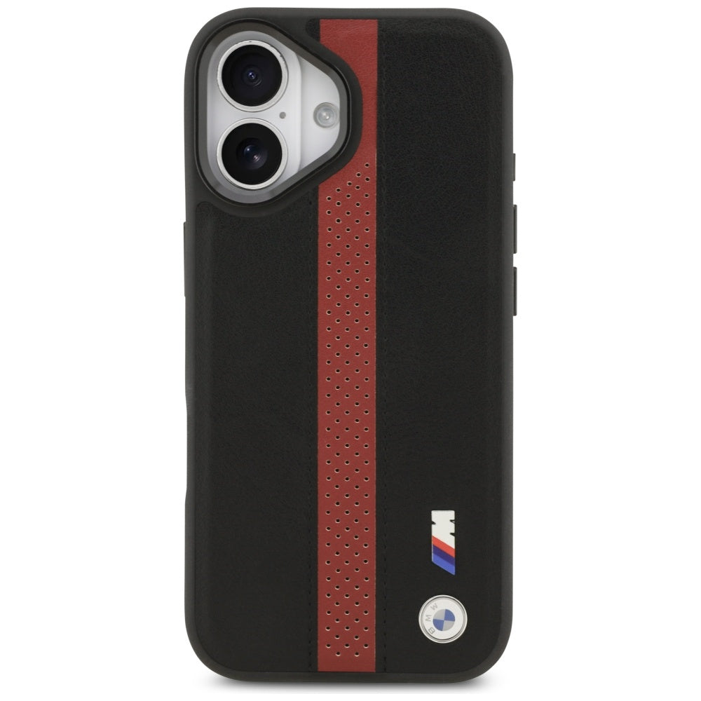 BMW M Perforeret Stripe Logo MagSafe Case til iPhone 17 - Rød