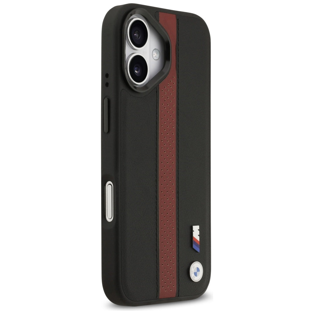 BMW M Perforeret Stripe Logo MagSafe Case til iPhone 17 - Rød