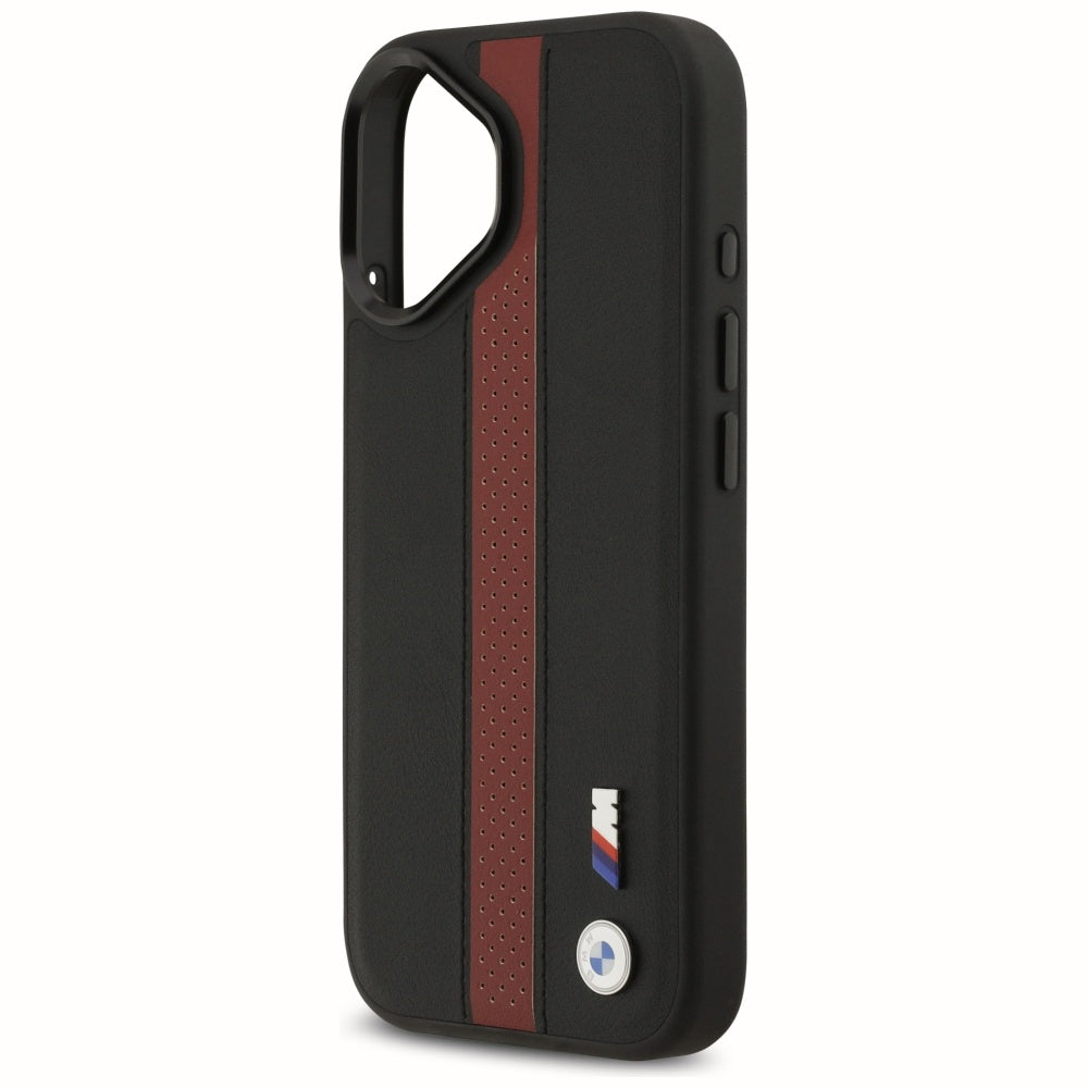 BMW M Perforeret Stripe Logo MagSafe Case til iPhone 17 - Rød
