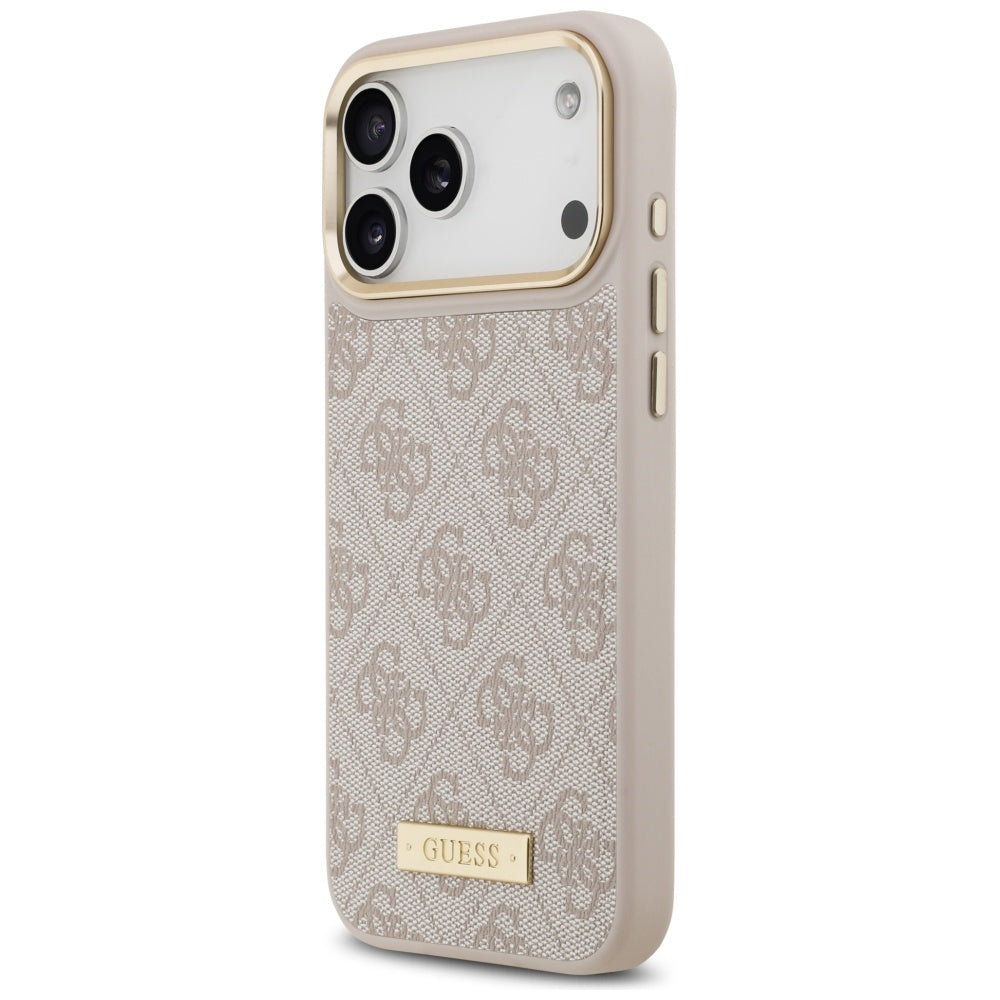 Guess 4G Logo Plate MagSafe Case til iPhone 17 Pro Max - Pink
