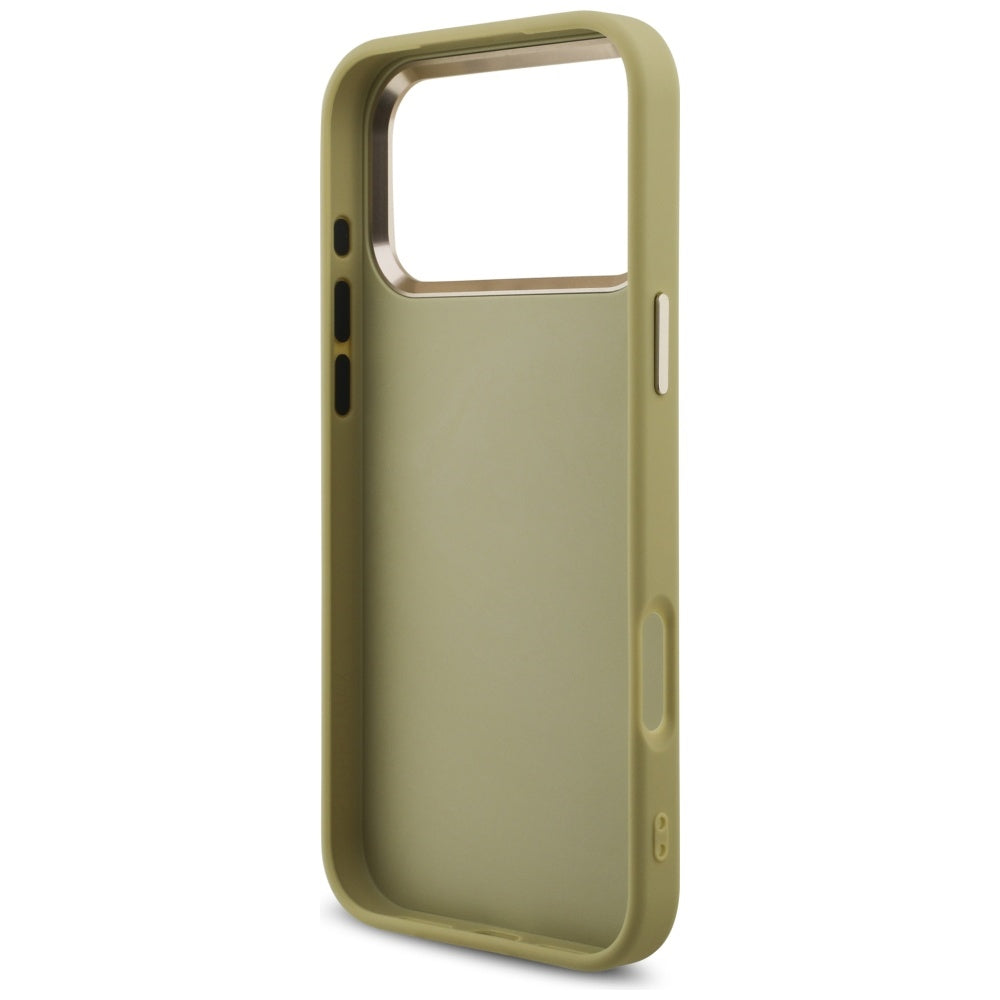 Guess Fixed Glitter Big 4G Metal Frame Case til iPhone 17 Pro Max - guld