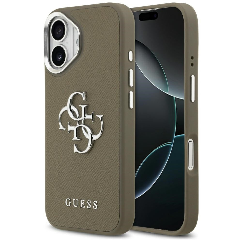 Guess Grained Big 4G Classic Logo iPhone 17 Case - Brunt