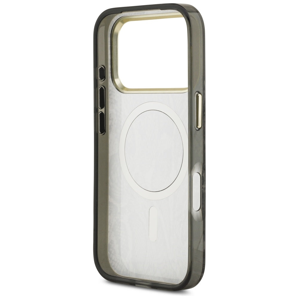 Guess Python Pattern MagSafe Case for iPhone 17 Pro - Black
