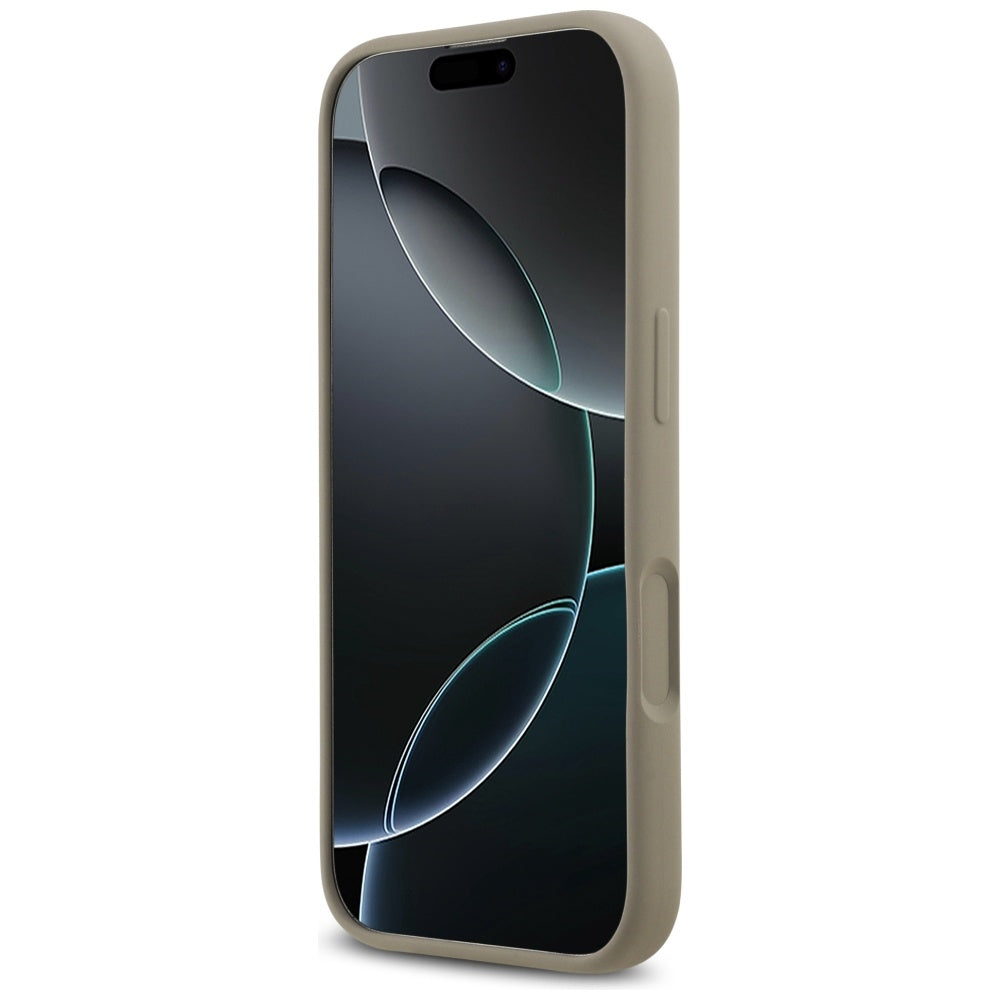 Guess Silicone Big 4G Script Case til iPhone 17 - Brunt