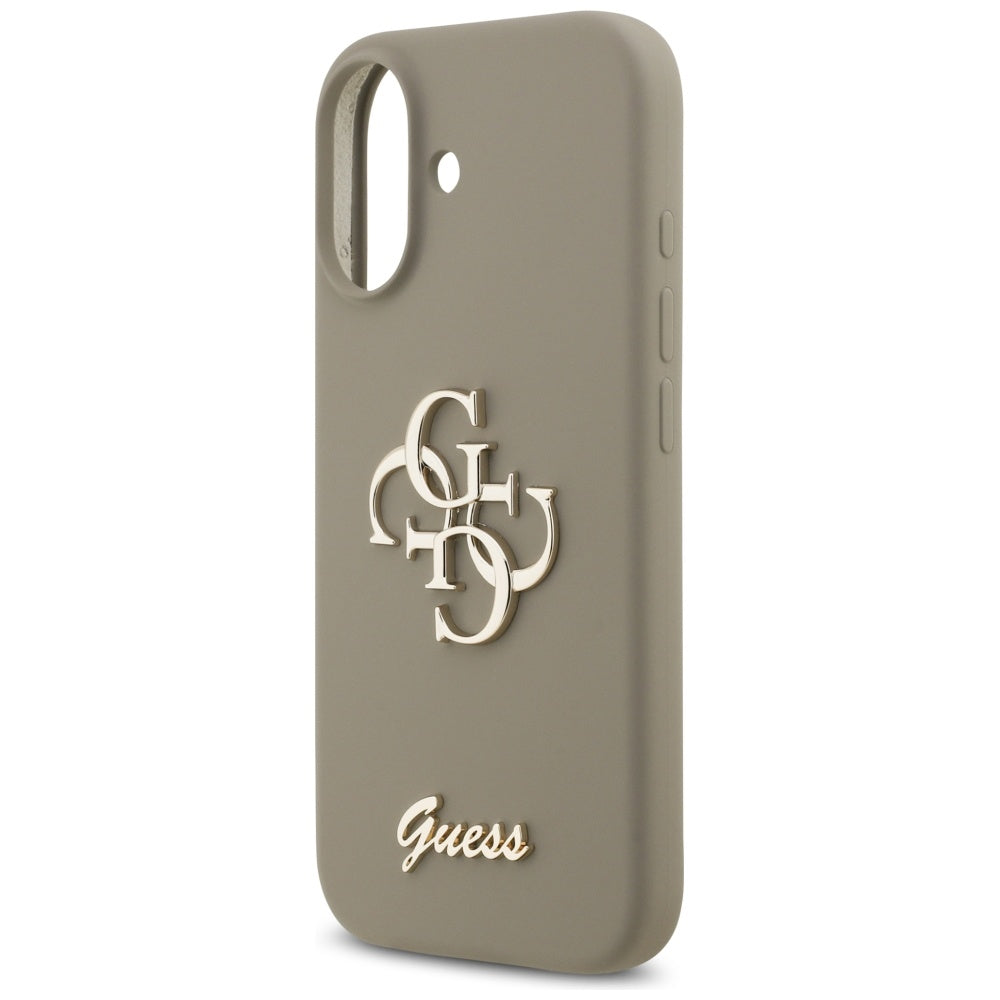 Guess Silicone Big 4G Script Case til iPhone 17 - Brunt