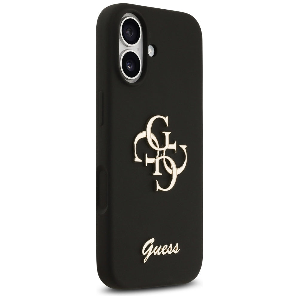 Guess Silicone Big 4G Script Case til iPhone 17 - sort