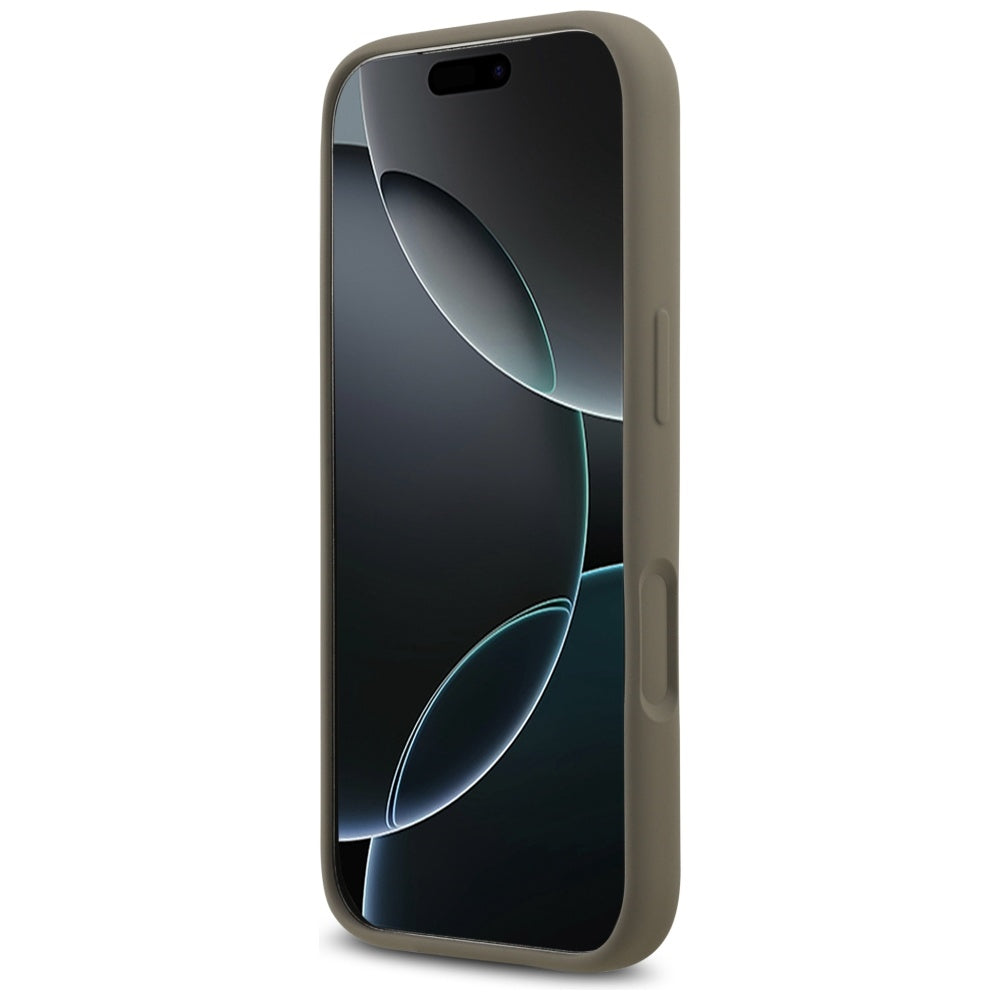 Guess Silicone Big 4G Script Case til iPhone 17 Pro - Brunt