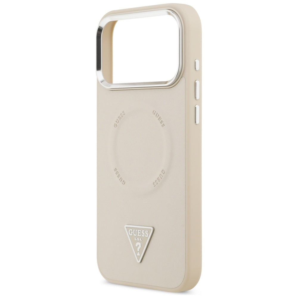Guess Triangle Logo MagSafe Case til iPhone 17 Pro Max - Beige