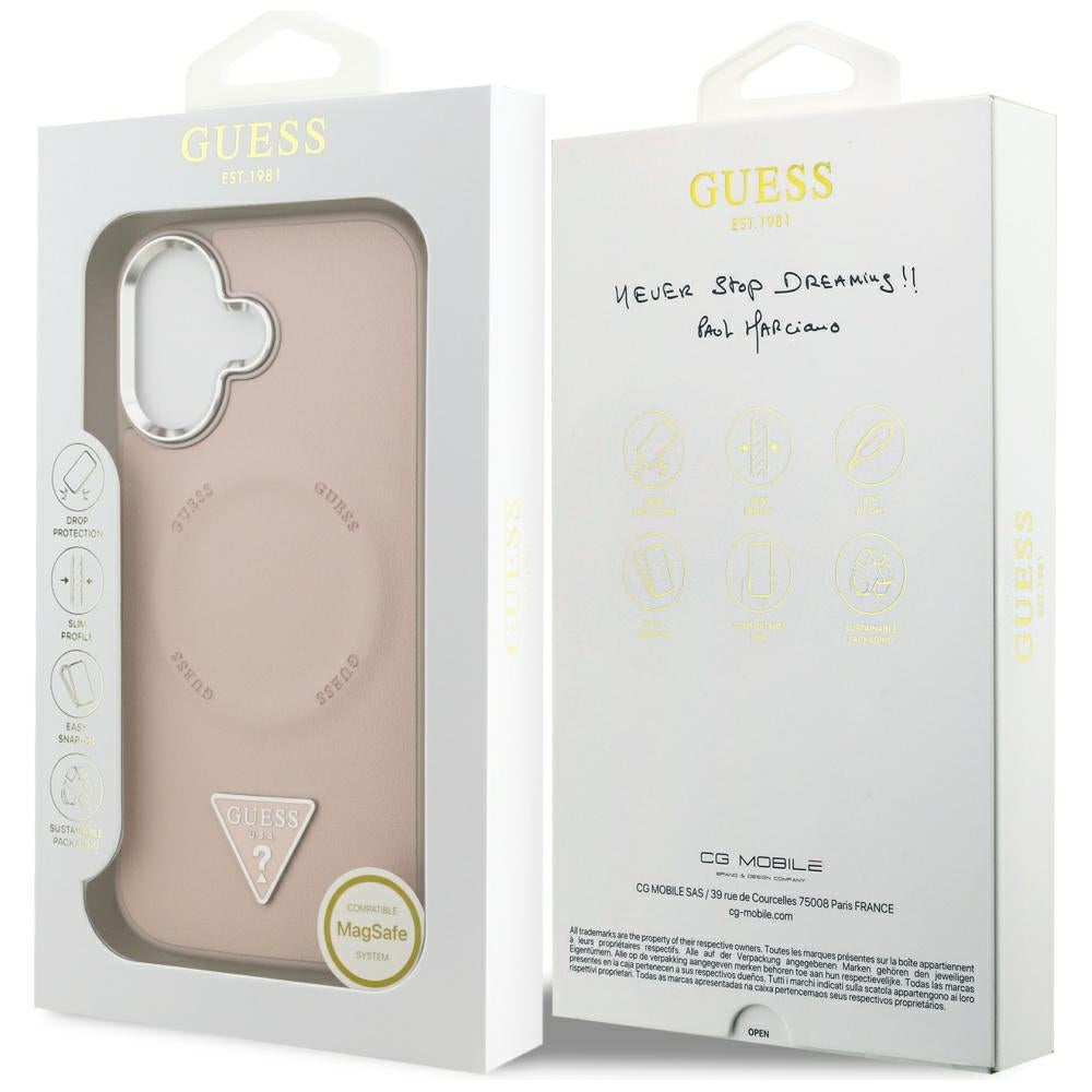 Guess Triangle Logo MagSafe-hylster til iPhone 17 - pink