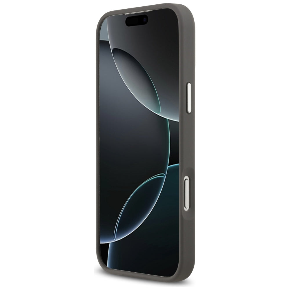 Karl Lagerfeld FW Grained Karl & Choupette Heads Pins & Logo iPhone 17 Pro Max Case - Grå