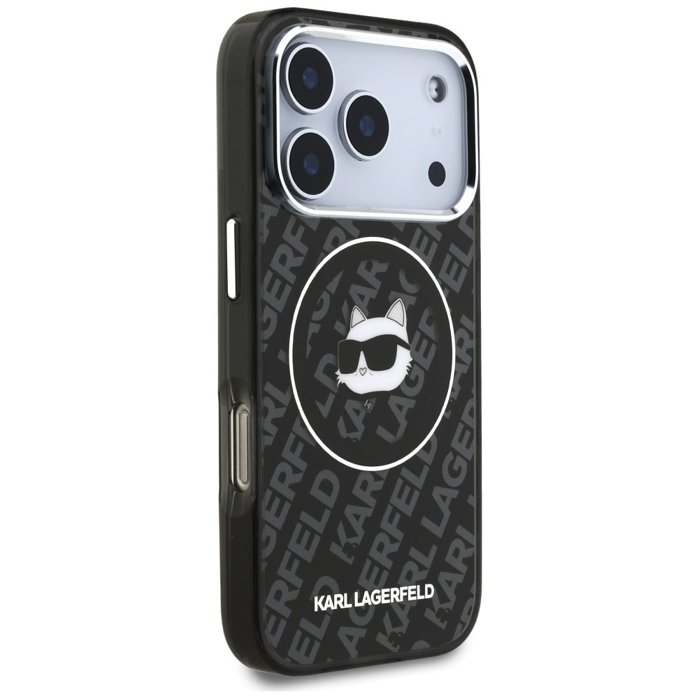 Karl Lagerfeld IML Choupette Head Logo MagSafe Case til iPhone 17 Pro Max - sort