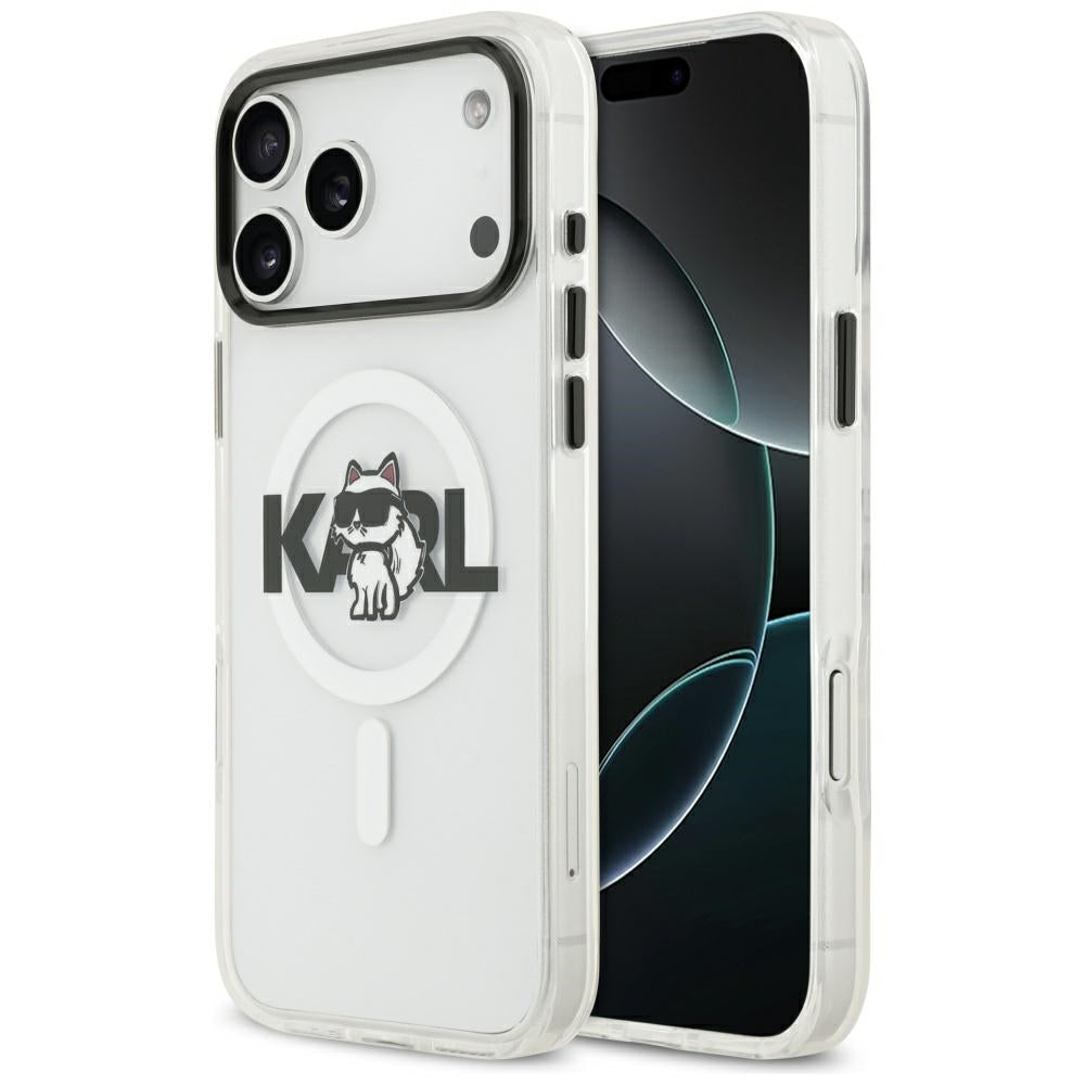 Karl Lagerfeld IML Choupette Sketch Logo MagSafe Case til iPhone 17 Pro - Klar