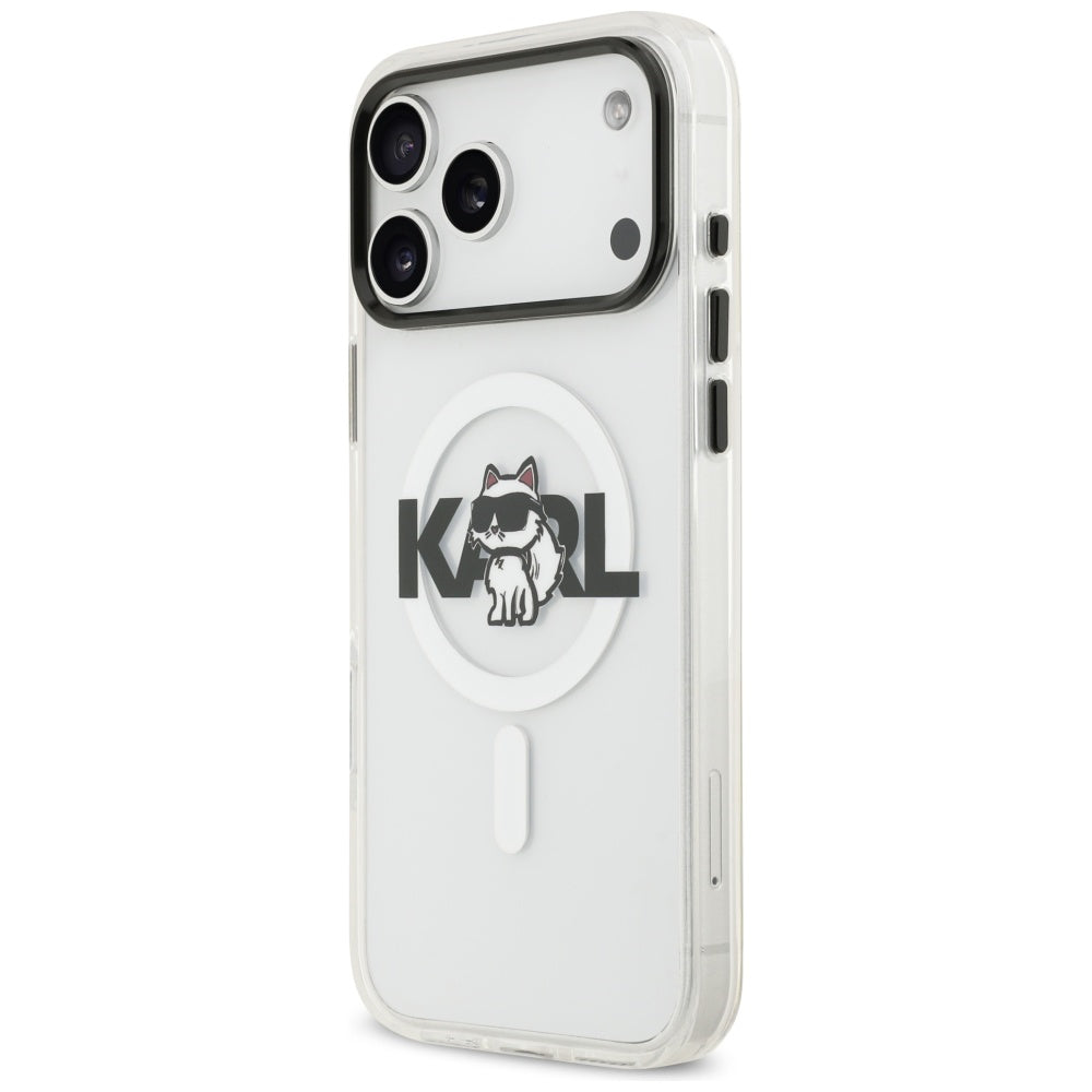 Karl Lagerfeld IML Choupette Sketch Logo MagSafe Case til iPhone 17 Pro - Klar